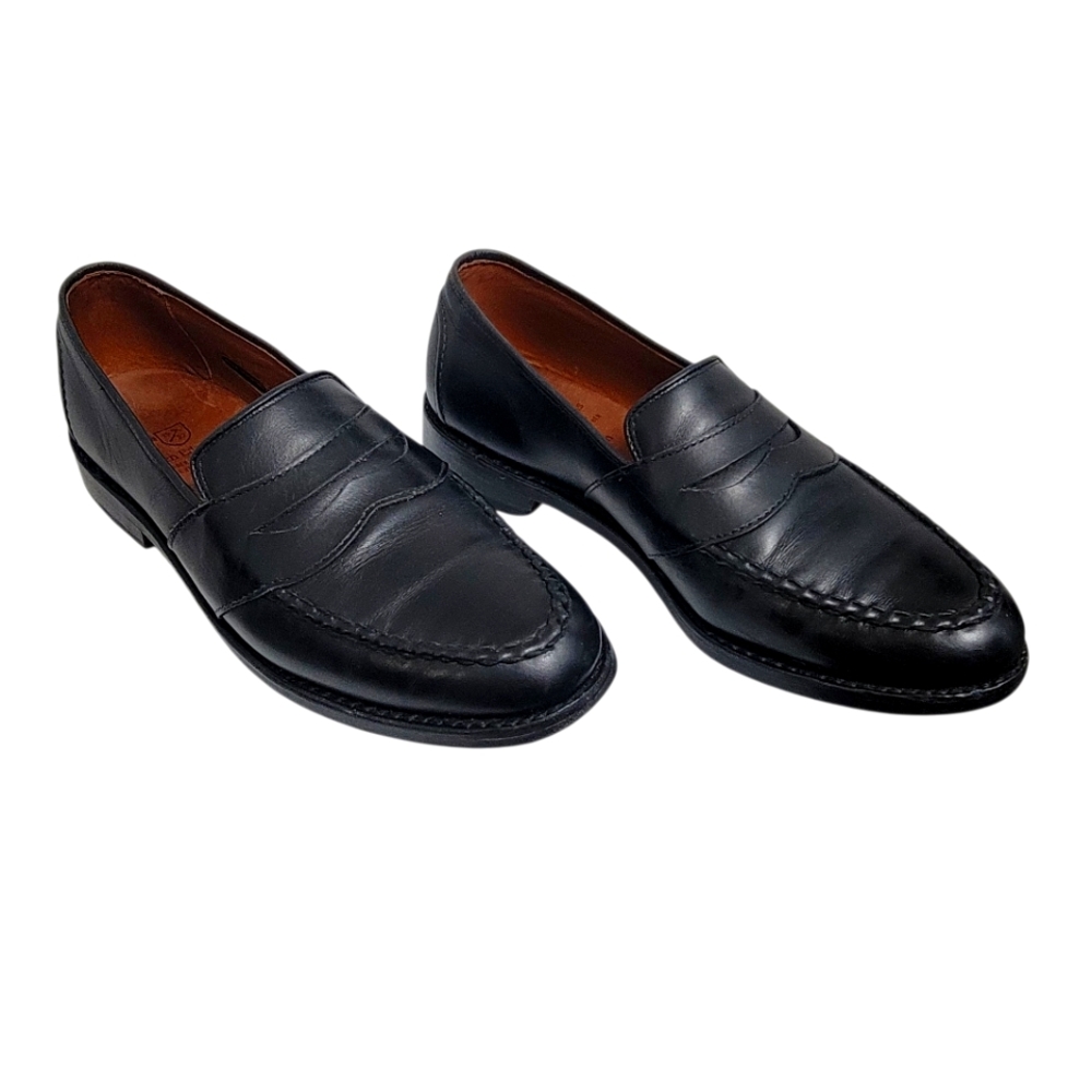 Allen Edmonds Classic Black Leather Randolph Shell Cordovan Penny Loafer Size 7D